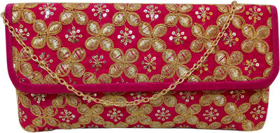 Bhamini Party Pink Clutch