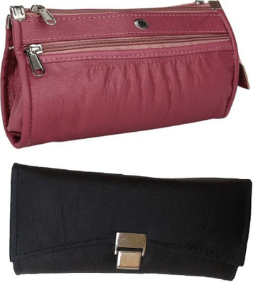 

Goldeno Casual Pink, Black Clutch, Black;pink