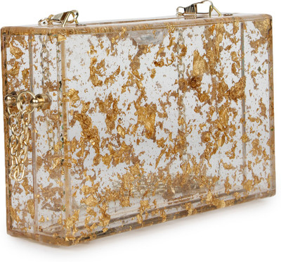 

Amatra Casual Gold Clutch