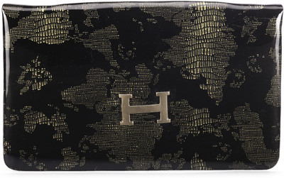 Frosty Fashion Casual Black, Green Clutch