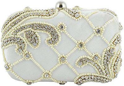 

Duchess Party White, Silver Clutch, Silver;white