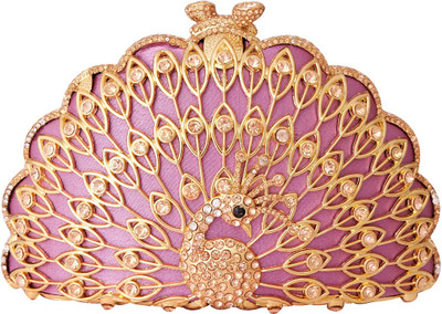 

Super Drool Formal Gold, Pink Clutch