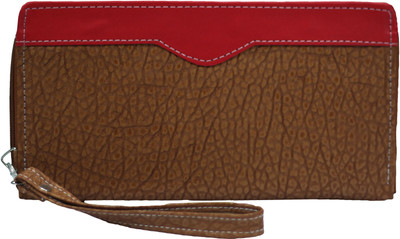 

VS Creation Casual Brown, Red Clutch
