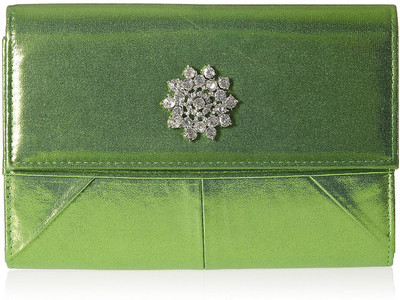 

Creative India Exports Party Green Clutch