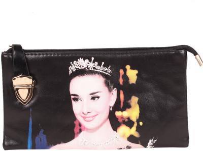 

Reedra Casual Black Clutch