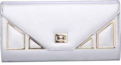 

Fur Jaden Casual Silver Clutch