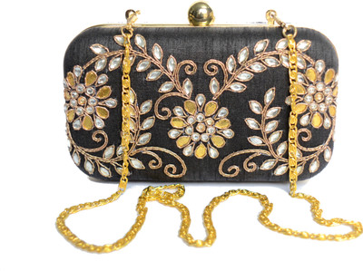 

Glitter Accessories Party Black, Gold Clutch