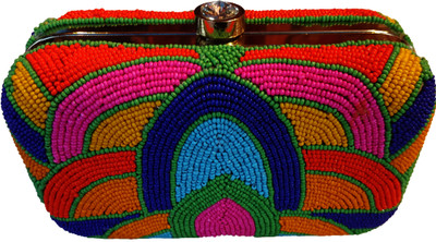 

The Indian Handicraft Store Party Red Clutch