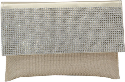 

Bagaholics Party Beige, Silver Clutch