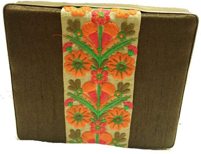 

Craftbazaar Party Brown Clutch