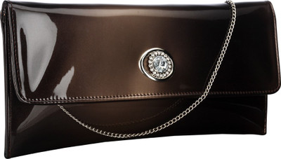

Contrast Party Brown Clutch