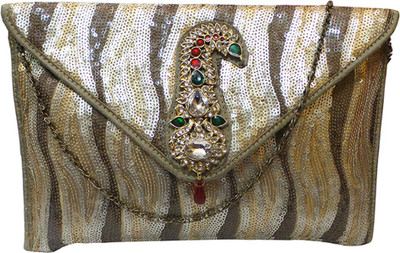 

Bhamini Party Gold Clutch