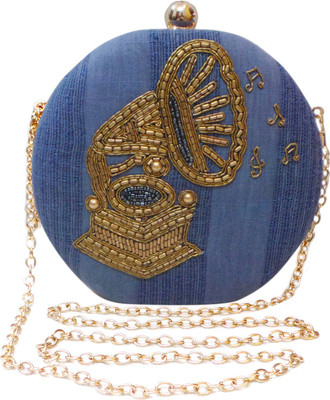 Bhamini Party Blue Clutch