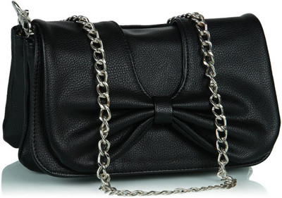 

Butterflies Casual Black Clutch