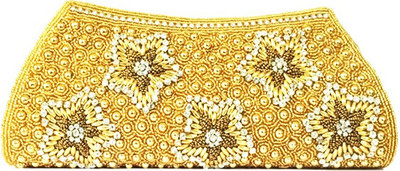 

Zaira Diamond Casual Gold Clutch