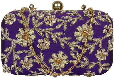 

Saashiwear Party Purple Clutch