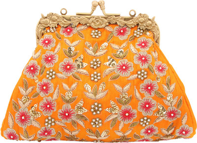 

D'oro Casual Orange Clutch