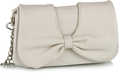 

Butterflies Casual White Clutch