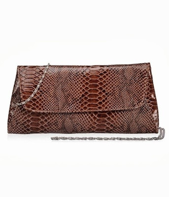 

Calvino Party Brown Clutch