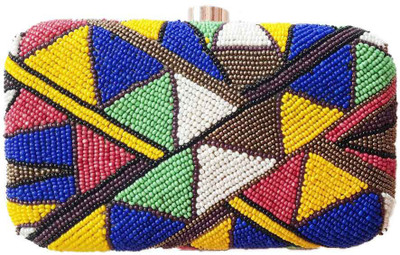 

The Indian Handicraft Store Party Red Clutch