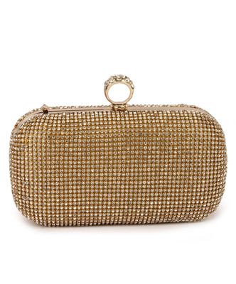 

Kleio Casual Gold Clutch
