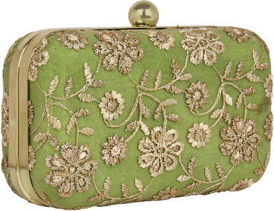 

Mastani Casual Green Clutch