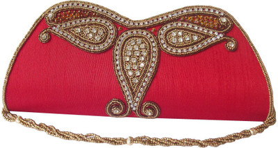 

Moksh Party Red Clutch