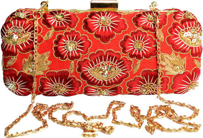 

Glitter Accessories Party Red Clutch