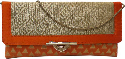 

Bhamini Party Orange Clutch