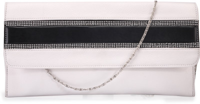 

Contrast Girls Evening/Party White PU Sling Bag
