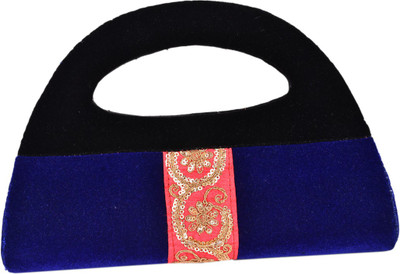 

navya bags Party Blue, Black Clutch, Black;blue