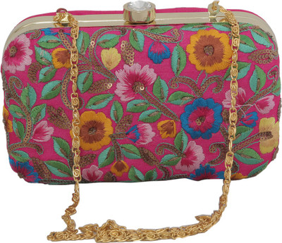 

Advika Party Pink Clutch