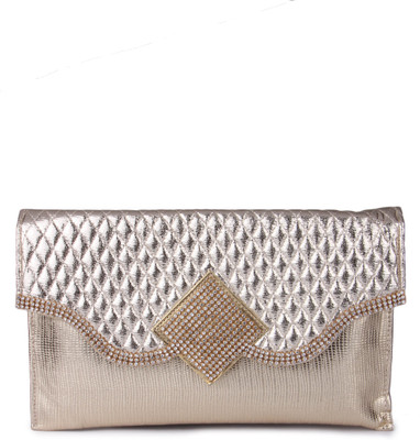 

Kleio Casual Gold Clutch