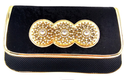 

Anmita Party Black, Gold Clutch