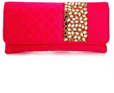 

Creative India Exports Party Pink Clutch