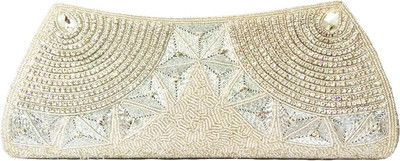

Zaira Diamond Party White Clutch