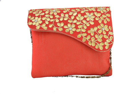 

Mahadev Exports Casual Orange Clutch