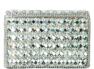 

Sadaf Party Silver Clutch