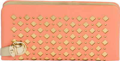

Polki Casual Pink, Gold Clutch, Gold;pink