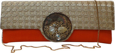 

Bhamini Party Orange Clutch