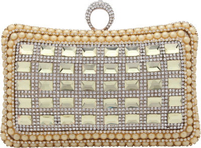 

Pink Rose Party Gold Clutch