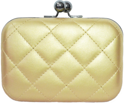 Cathriem Casual Gold Clutch