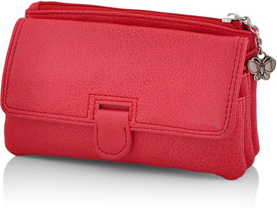 

Butterflies Casual Red Clutch