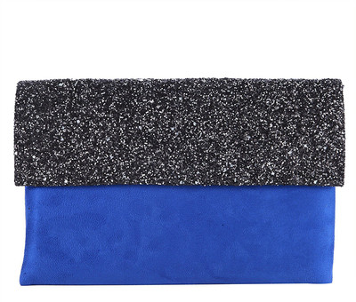 

Creative India Exports Party Blue Clutch