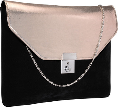 

Contrast Party Black, Gold Clutch