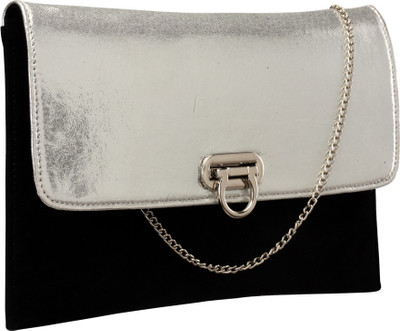 

Contrast Party Black, Silver Clutch