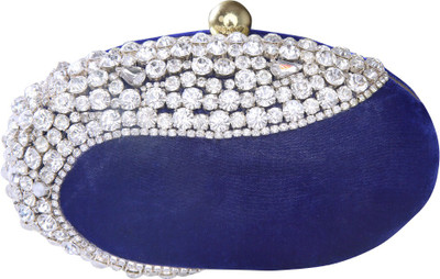 Shree Kala Fashions Party Blue Clutch