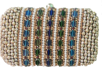 

The Indian Handicraft Store Party Gold Clutch
