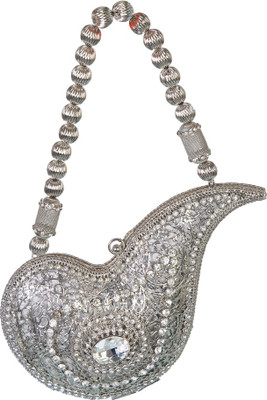 

Shree Kala Fashions Party Silver Clutch
