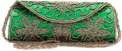 

Vermello Casual Green Clutch